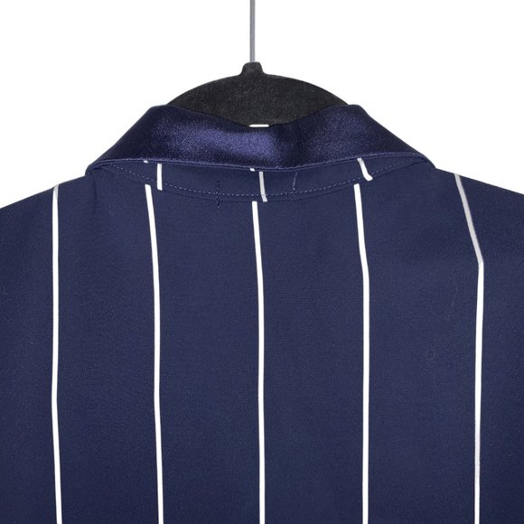 Navy Striped Pajamas Long Sleeve Elastic Waist S - Picture 7 of 9